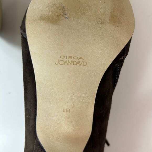 Circa Joan & David CJ River Brown Suede Leather Pointed Toe Shootie Shoe Size 6M - Picture 10 of 10